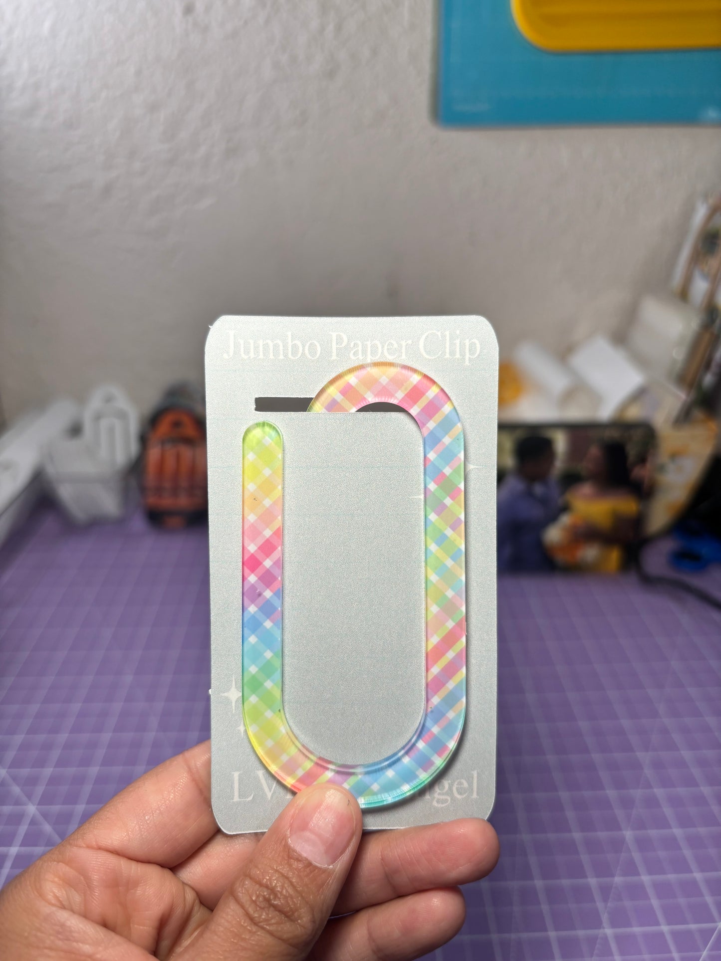 Gingham Paper Clip