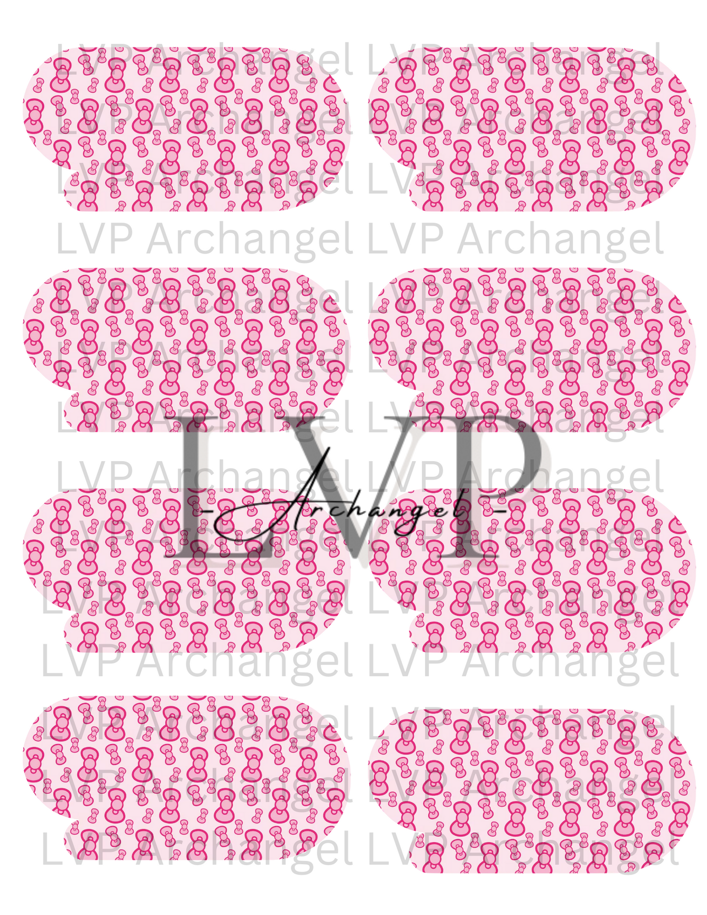 Pink Bows Paper Clip Transfer