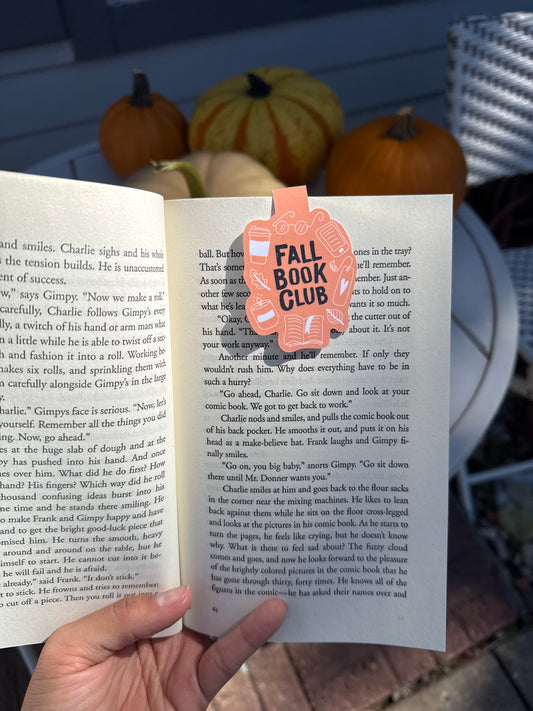 Fall Book Club Magnetic Bookmark