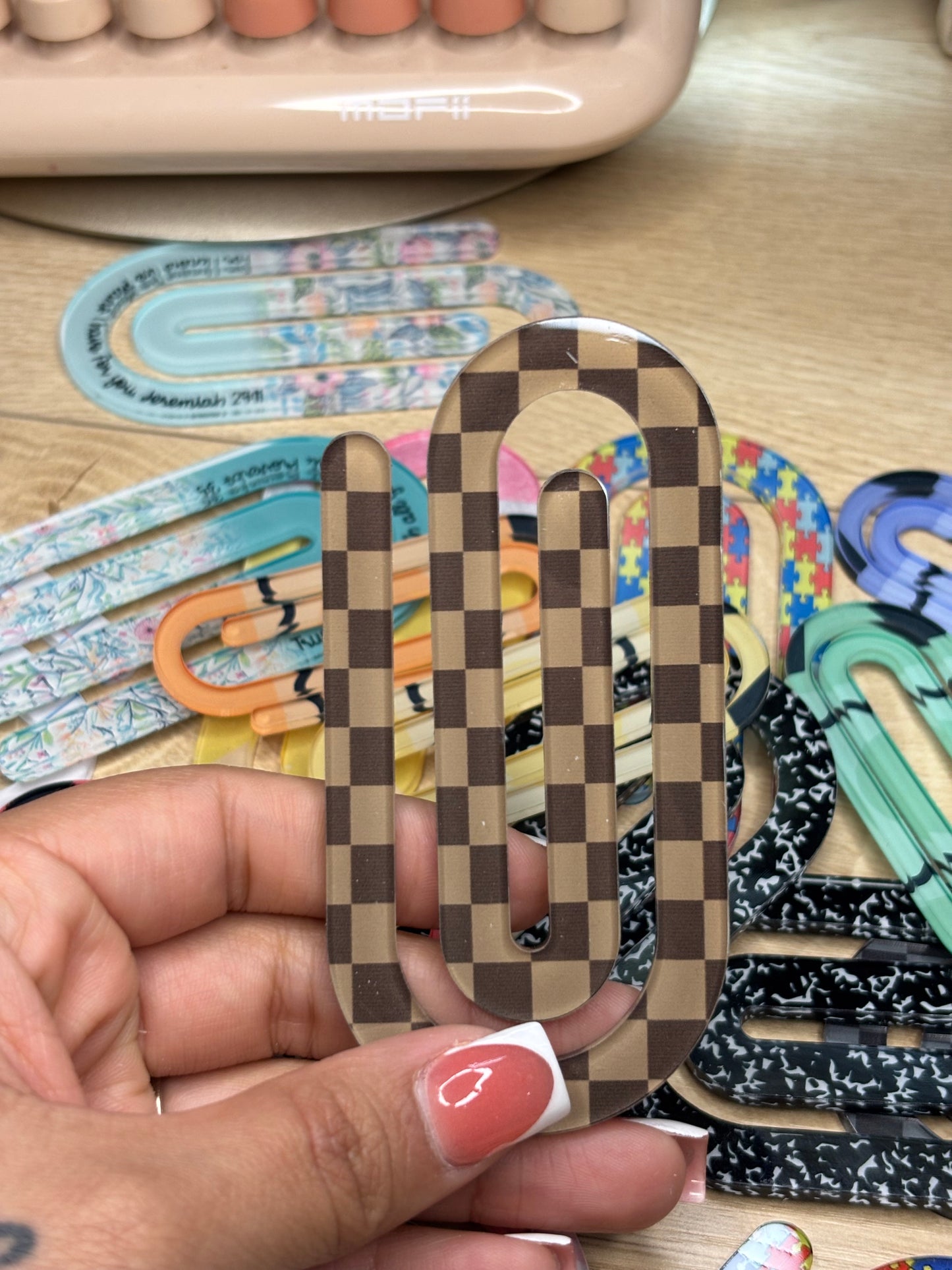 Checkered Paper Clip
