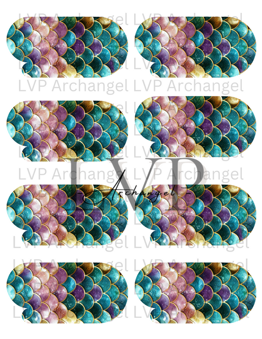 Mermaid Scales Paper Clip Transfer