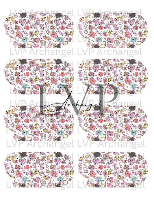 Pretty In Pink Paper Clip Transfer